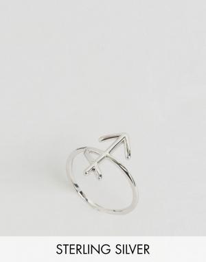 Серебряное кольцо с зодиакальной отделкой Стрелец Rock N Rose 'N'. Цвет: серебряный