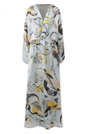 Шелковое платье Emilio Pucci. Цвет: разноцветный