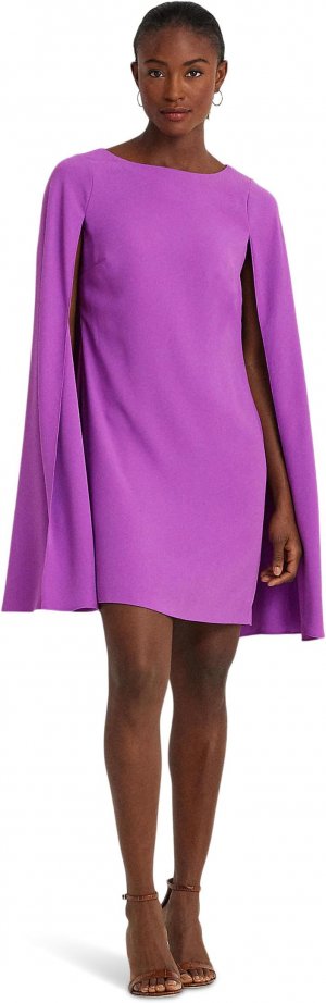 Коктейльное платье-кейп-жоржет LAUREN Ralph Lauren, цвет Purple Jasper