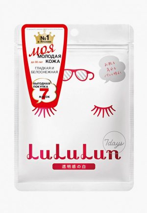 Маска для лица LuLuLun увлажняющая и улучшающая цвет Face Mask White 7, 125 г. Цвет: прозрачный