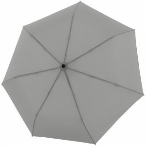 Зонт , автомат, 3 сложения, купол 92 см, 7 спиц, серый Doppler. Цвет: серый