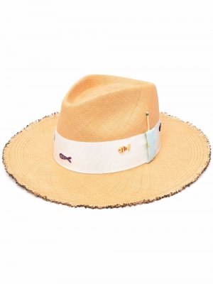 Соломенная шляпа 622 Bella Fonte Nick Fouquet. Цвет: бежевый