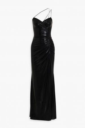 Платье из эластичного джерси со сборками и покрытием , черный Marchesa Notte
