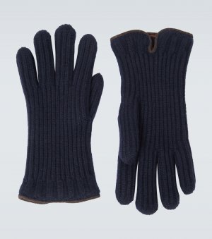 Кашемировые перчатки, синий Loro Piana