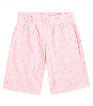Жаккардовые махровые шорты с монограммой, розовый Marc Jacobs