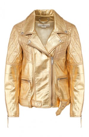 Кожаная куртка Golden Goose Deluxe Brand. Цвет: золотой