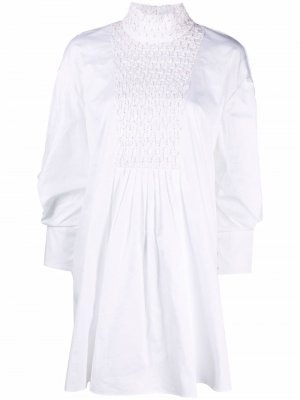 Платье-трапеция со сборками CAMILLA AND MARC. Цвет: белый