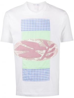 Футболка с заплатками Comme Des Garçons Shirt. Цвет: белый
