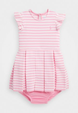 Платье из джерси BABY DAY DRESS , цвет course pink/white Polo Ralph Lauren