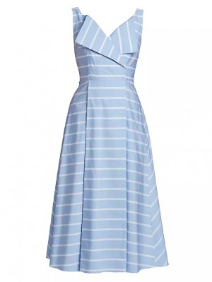 Платье миди Hellison с расклешенной юбкой , цвет blue stripe Emilia Wickstead
