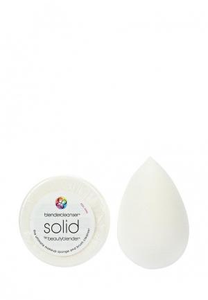 Спонж beautyblender pure и мини мыло для очистки Solid Blendercleanser. Цвет: белый