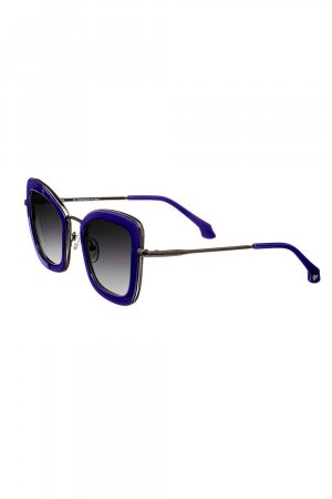 Солнцезащитные очки Delphine ручной работы в Италии , темно-синий Bertha