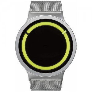 Наручные часы Ziiiro eclipse-steel-chrome-lemon. Цвет: серебристый