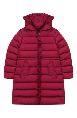 Пуховое пальто Moncler. Цвет: бордовый