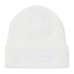Шапка x New Era Box Logo Beanie, белый Supreme