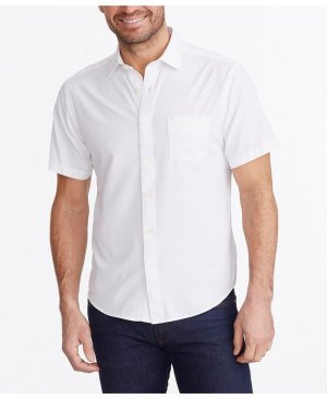 Мужская рубашка стандартного кроя без морщин с короткими рукавами и пуговицами Gironde UNTUCKit, белый Untuckit
