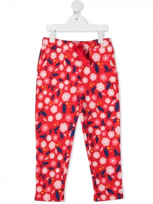Зауженные брюки с цветочным принтом SONIA RYKIEL ENFANT. Цвет: красный