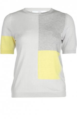 Вязаная футболка Allude. Цвет: желтый