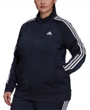 Женская спортивная куртка из трикотажа с 3 полосками, xs-4x adidas, синий Adidas