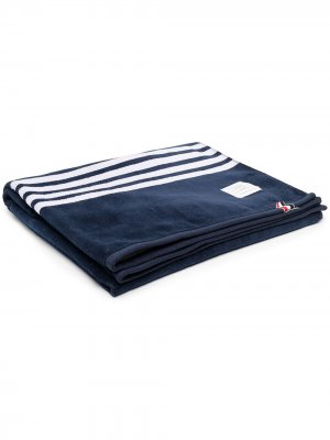 Большое полотенце с полосками 4-Bar Thom Browne. Цвет: 415 синий