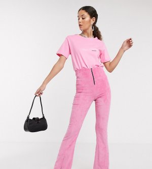 Расклешенные вельветовые брюки с завышенной талией -Розовый цвет Local Heroes