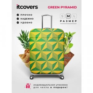 Чехол для чемодана , 80 л, размер M, зеленый Fancy Armor. Цвет: зеленый/светло-зеленый