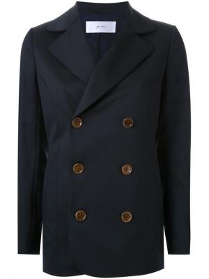 Двубортный пиджак Julien David. Цвет: чёрный