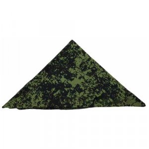 Бандана косынка треугольник камуфляж цифра Емр, размер OneSize, черный, зеленый Kamukamu. Цвет: зеленый/черный