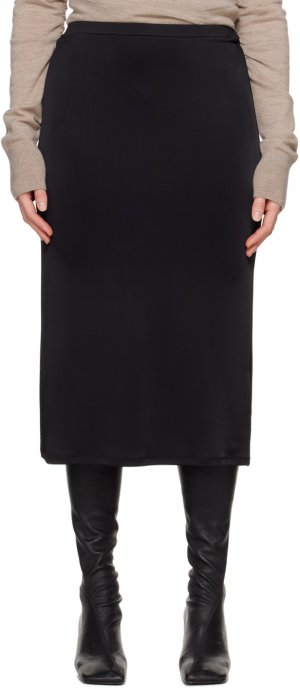 Черная юбка-миди с цветочным принтом TOVE