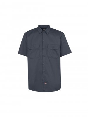 Комфортная рубашка на пуговицах work shirt, темно-серый Dickies