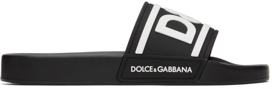 Черные сандалии с логотипом Dolce & Gabbana Dolce&Gabbana (D&G)