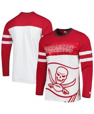 Мужская красно-белая футболка с длинным рукавом tampa bay buccaneers halftime , мульти Starter