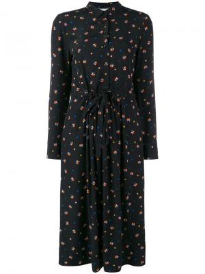 Расклешенное платье-рубашка с цветочным принтом Chinti & Parker. Цвет: черный