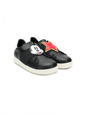 Кроссовки с заплаткой Mickey Mouse Moa Kids. Цвет: черный
