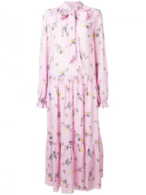 Длинное платье с принтом Vivetta. Цвет: розовый