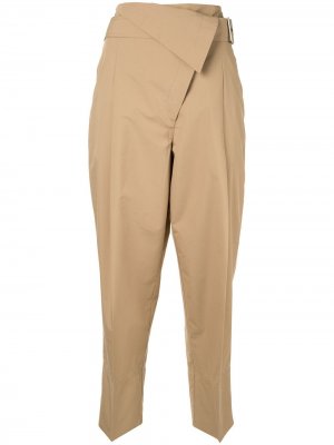 Укороченные брюки с присборенной талией 3.1 Phillip Lim. Цвет: коричневый