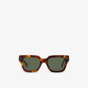 FE40078I солнцезащитные очки в неправильной оправе из ацетата черепаховой расцветки , желтый Fendi