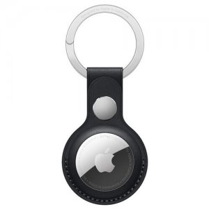 Чехол-брелок AirTag Leather Key Ring «Тёмная ночь» Apple