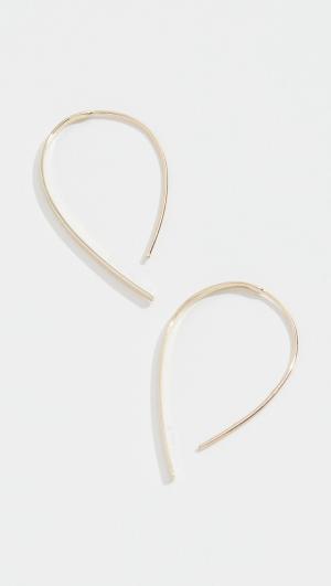 Mini Flat Hooked On Hoop Earrings LANA JEWELRY