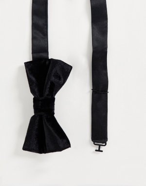 Бархатный галстук-бабочка -Черный цвет French Connection