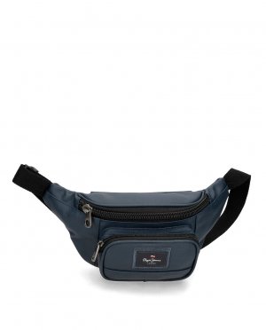 Придворная мужская темно-синяя поясная сумка с передним карманом , синий Pepe Jeans