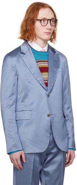 Синий однобортный пиджак Paul Smith
