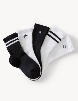 5 пар спортивных носков с высоким содержанием хлопка , мульти Marks & Spencer