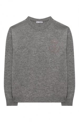 Кашемировый пуловер Dolce & Gabbana. Цвет: серый
