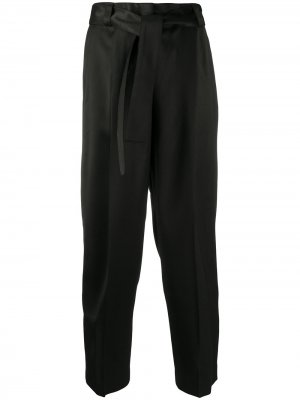 Укороченные зауженные брюки Pt01. Цвет: черный