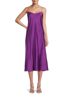 Атласное платье миди Carline Ba&Sh, фиолетовый BA&SH