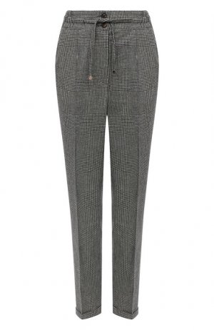 Шерстяные брюки Kiton. Цвет: серый