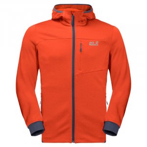 Мужская спортивная куртка JACK WOLFSKIN Hydro Grid Fleece, цвет rot