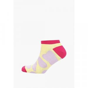 Носки, размер 35-39, розовый, желтый Big Bang Socks. Цвет: желтый/розовый