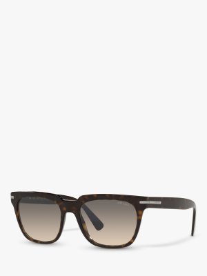 PR 04YS Мужские прямоугольные солнцезащитные очки-подушка, черепаховый/серый с градиентом Prada